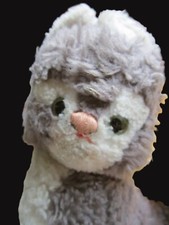 Steiff Tier Katze grau weiß uralt ca 28 cm groß und putzig!