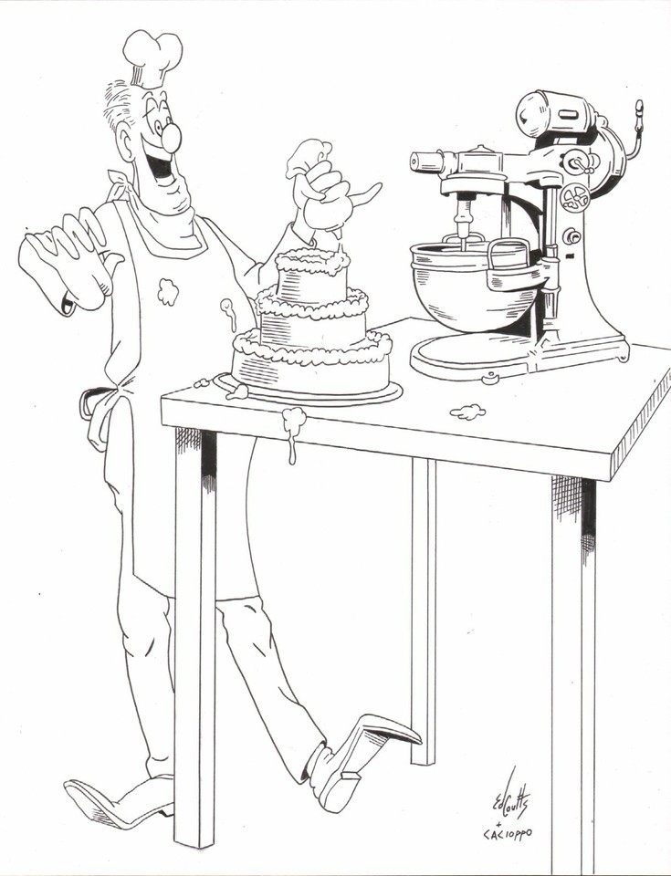  ONE AFTERNOON AT THE BAKERY  PINUP~ANTHONY CACIOPPO~NEW ART! Comic Art