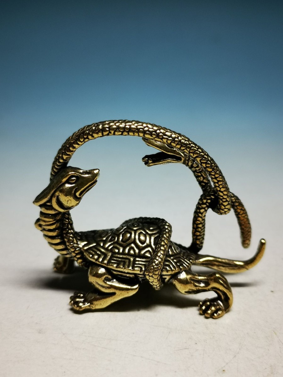 A SET 4 PCS Exquisite Tibetan Miao Copper Four Mythical Animals