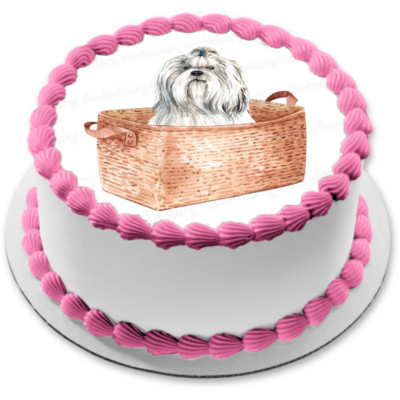 Hund essbar Tortenaufleger Muffin Party Deko Geburtstag neu Shih Tzu Geschenk
