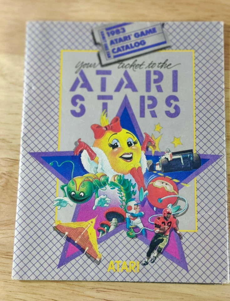 VINTAGE🔥 MS. PAC-MAN 1982 ATARI 2600 CARTRIDGE Manual & Catalog Retro Games 🔥 - Image 4 of 4