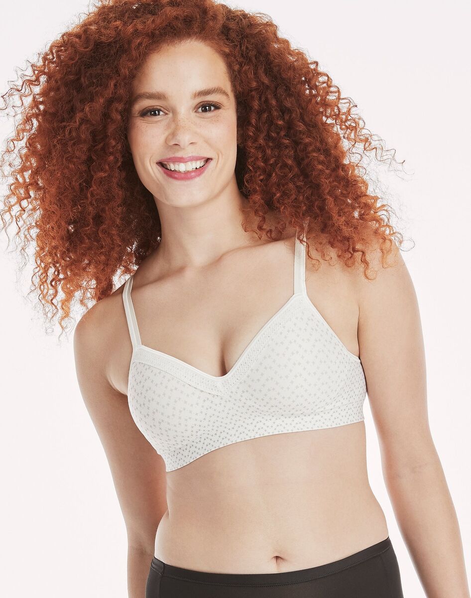 Hanes ComfortFlex Fit Wirefree Bra Comfort Evolution Lace Womens SmoothTec  Band