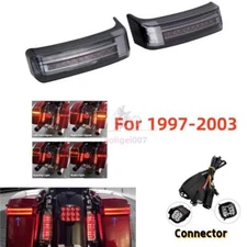Saddlebag LED Turn Signal Brake Lights w/ Smoke Len Fit For Harley Touring 97-13