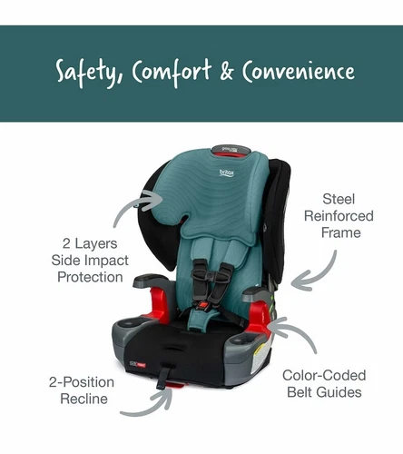 Britax Grow With You ClickTight Booster Car Seat Green Contour Store Display New - Picture 4 of 9
