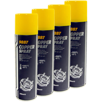 Kupferpaste 4 x 250 ml MANNOL 9887 Kupfer Spray Bremspaste Schmiermittel Fett