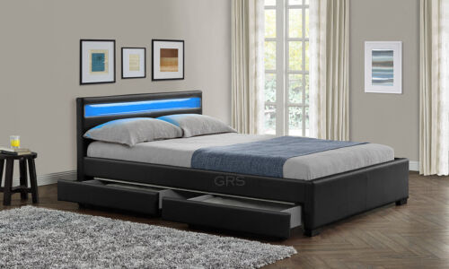 Double King Size Bed Frame With 4, King Size Bed Headboard With Storage