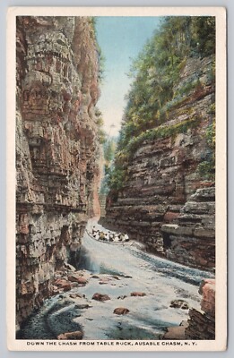 Down the Chasm from Table Rock Ausable Chasm NY UNP