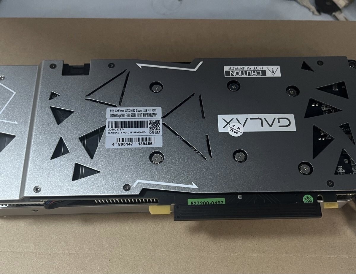 GALAXY NVIDIA GTX 1660 Super Metal Master 6g TU116-300 GDDR6 Video