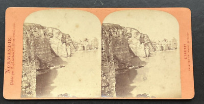 STEREOANLAGE Frankreich: ETRETAT FALAISES EN UPONT Albumdruck NEURDEIN 1880