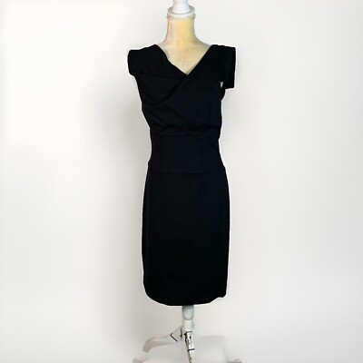 slim fit dress slacks Zapaka Women Black Work Dress Sheath Cut Out Long Sleeves Semi-Formal Dress, Black / US8