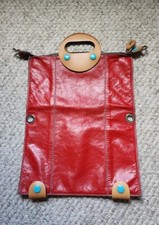 Don't Worry Be Gabs marsupio in pelle borsa a scatto tote boho rosso marrone