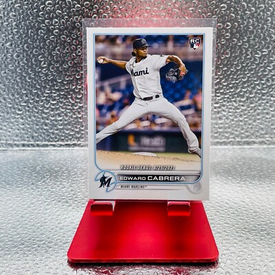 2022 Topps Update #US231 Edward Cabrera Rookie ERROR Missing Foil Stamp