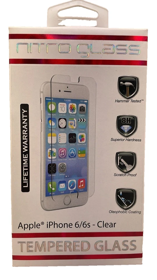 ZNitro Tempered Glass Screen Protector for Apple iPhone 6/6s, Clear - Image 2 of 4