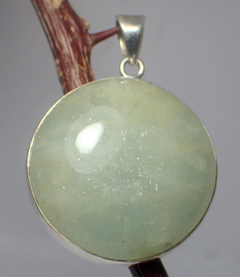 Pingente de pedra preciosa natural água-marinha prata esterlina 925 presente de aniversário para ela - Imagem 4 de 4