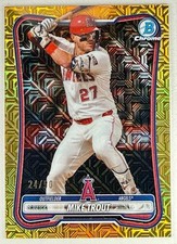 2026 Bowman Chrome Mike Trout Gold Mojo Refractor Serial Numbered 24/50 SSP #100