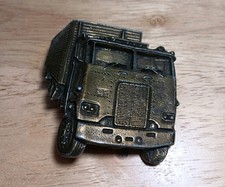 VINTAGE Semi Truck Freightliner Belt Buckle 1970S - Classic Metal 3D