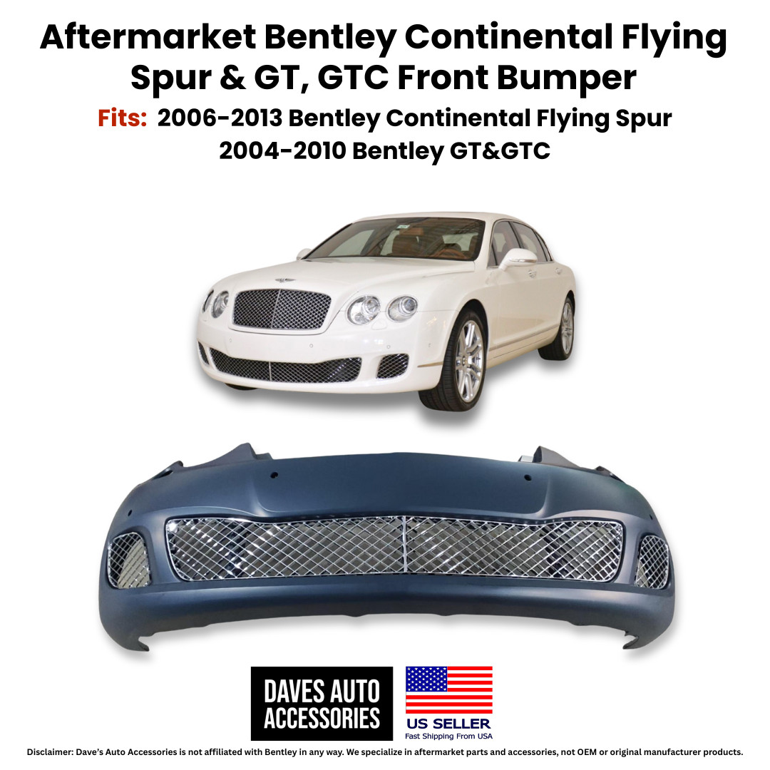 Aftermarket OE Style Front Bumper Cover for 2006–2013 Bentley Continental Flying