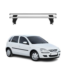 Menabo Dachträger Grundtäger für Opel Corsa C 2000-2006 50kg Alu Silber 2tlg
