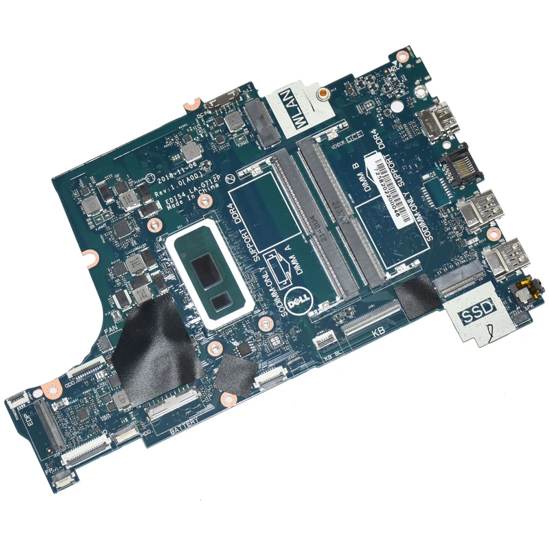 Dell Inspiron 3580 3780 Motherboard i5-8265U 1.6GHz Quad-Core LA-G712P VFMW4 4