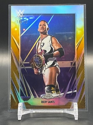 2026 Topps Chrome WWE Ricky Saints Gold Refractor #/50 SSP NXT #94
