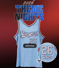 Texas Rangers Dallas Wings Jersey Size XL WNBA Theme Night 4/28 Rhinestones Tank