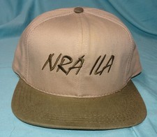 == NRA Rifle ILA Institute for Legislative Action adjustable beige  Hat Cap