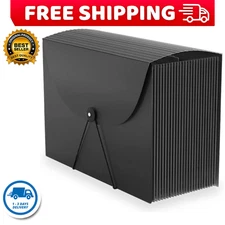 Fun Expanding File Folders Accordian File Organizer with 24 PocketsLetter Size