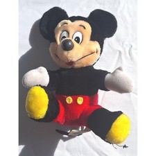 Vintage Walt Disney Productions Mickey Mouse Plush Disneyland Disney World Korea