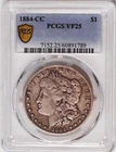 1884 Carson City $1 Morgan Silver Dollar VF25 PCGS Gold Label