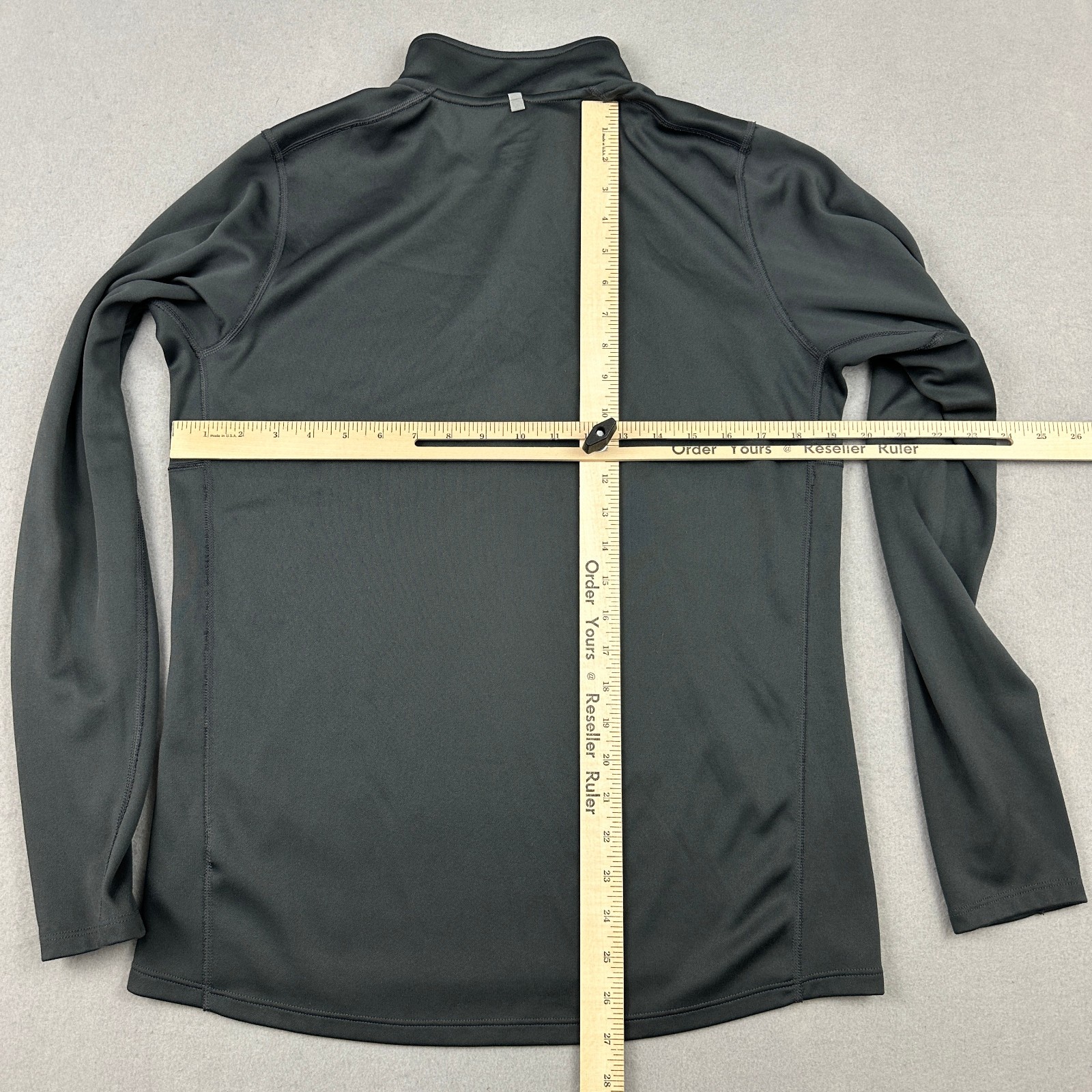 Nike Sweater Men Medium Gray Solid Running 1/4 Zi… - image 4