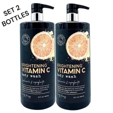 2-Pk BOTANICAL SPA THERAPY BRIGHTENING VITAMIN C BODY WASH Hyaluronic Superfruit