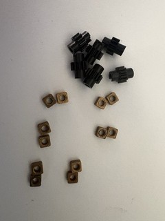 Juego de engranajes de eje a escala Ho Athearn ATH60024 (6) con rodamientos de bronce