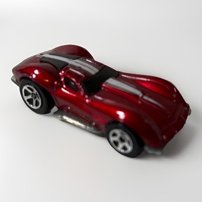 Hot Wheels 63 Corvette Stingray Drop Tops Diecast Car 1:64 Red Loose