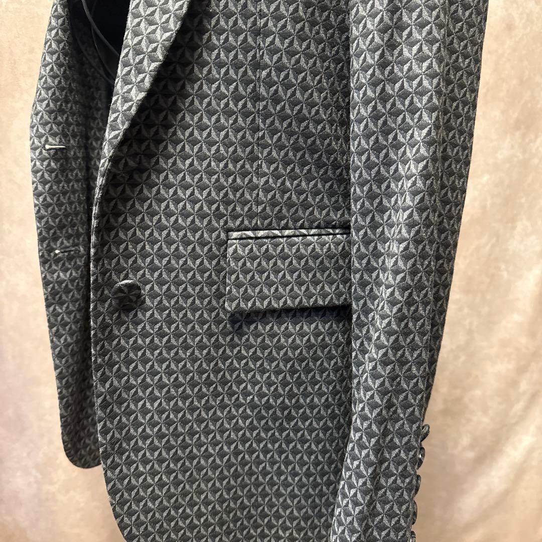 Gucci Gray Geometric Pattern Tailored Jacket 40 u… - image 7