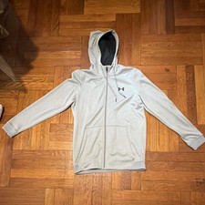 Under Armour ColdGear Men's Loose Fit Full Zip Hoodie Gray Size S