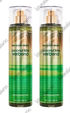 Bath & Body Works COCONUT LIME VERBENA Fine Fragrance Mist Spray 8 oz – Lot of 2
