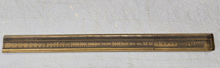 Vintage R. R. Robertson Professional Sliding Brass Printers Ruler