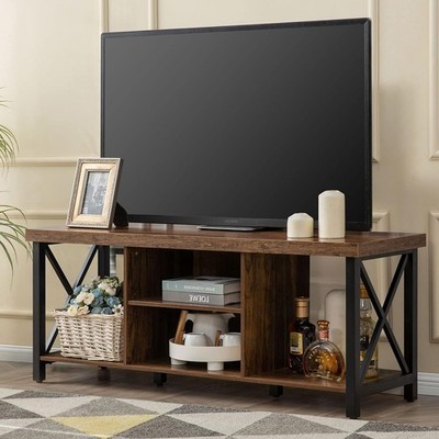 For GAZHOME TV Stand for TV up to 55 Inches, TV Cabinet with Open Storage, TV