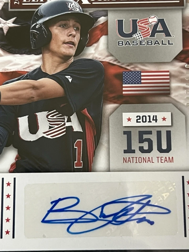 #47/199! Brice Turang 2014 Panini USA Baseball Autographed Card Rookie Brewers - Image 2 of 4