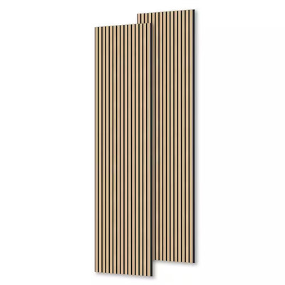 0.9 In. X 1.71 Ft. X 8.86 Ft. White Oak Acoustic/Sound Absorb 3D Overlapping Woo