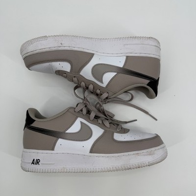 Nike Air Force 1 Grey White Shoes Gradient Swoosh Low GS Youth 7 Women's 8.5