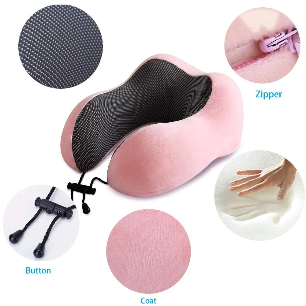 Travel Pillow, Best Memory Foam Neck Pillow Soft Pillow for Sleeping Rest, Ai...