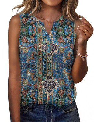 Tops for Women Trendy Summer V Neck Loose Fit Tank Tops Business Casual Outfi...
