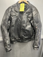 RETRO GEARBOX  REAL LEATHER  BIKE JACKET WITH ARMOUR SIZE 46 /44  INCH CHEST