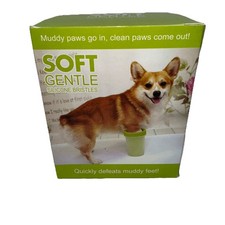 Dog Paw Washing Cup Grooming Paw Cleaner Soft Gentle Silicone Bristles Green