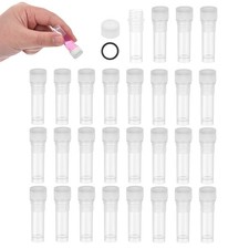 1.0mL Plastic Cryogenic Vial, 28Pcs Cryogenic Storage Tube White Clear