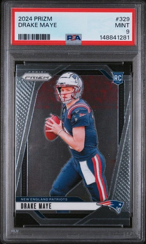 2024 Panini Prizm Drake Maye #329 PSA 9
