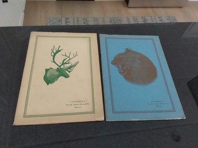 2 Catalogs M. Abbott Frazar Co: Taxidermists, Furriers 1928 & 1932 Supplies