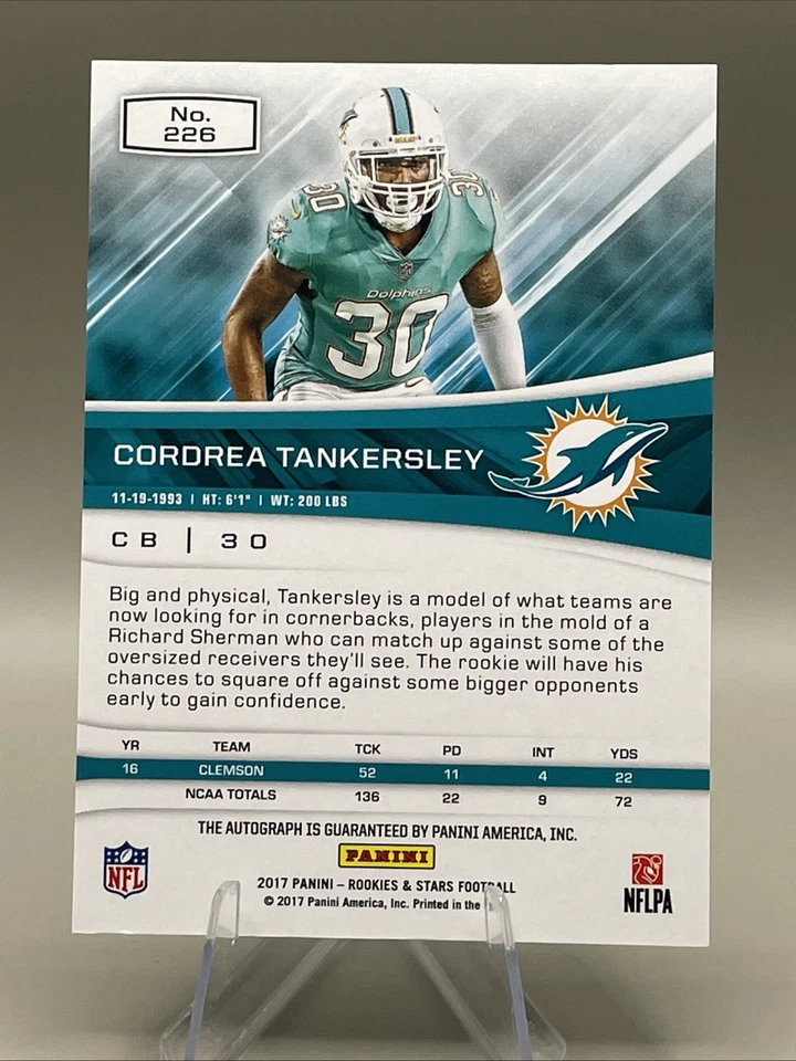 2017 Rookies & Stars Rookies Longevity Signatures #226 Cordrea Tankersley RC /99 - Image 2 of 3