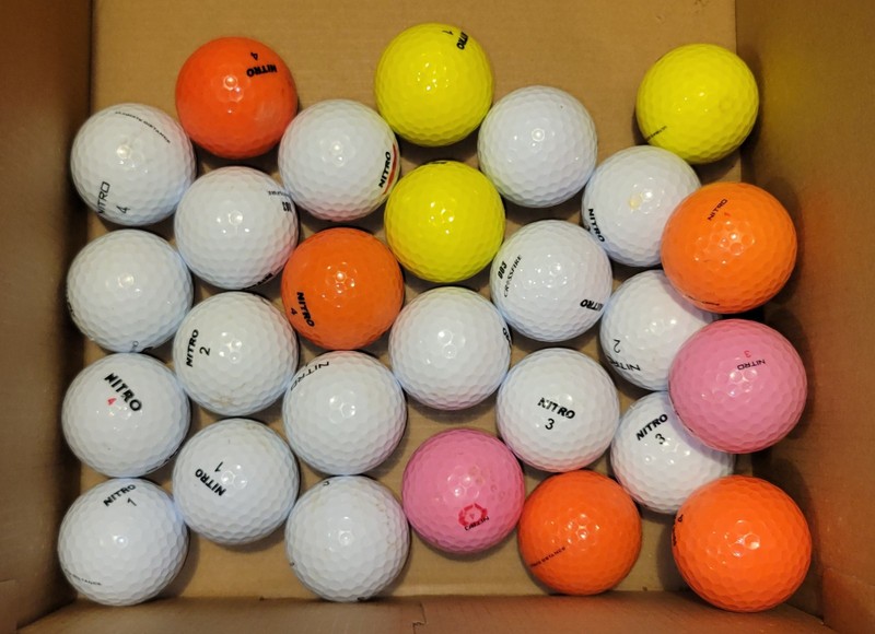 Golf Balls - 27 Nitro used, but usable balls
